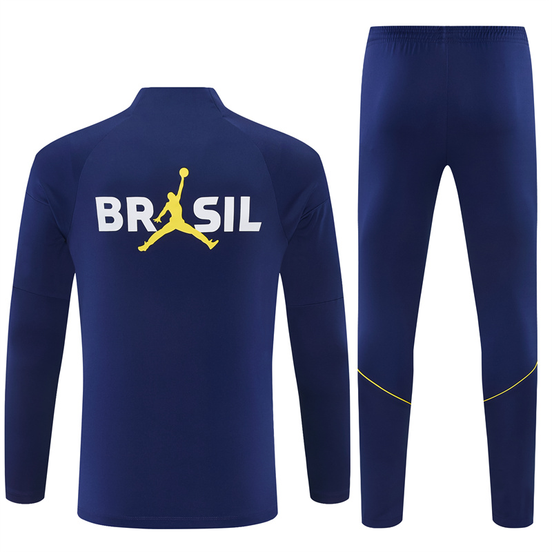 2026 Brazil training suit long sleeve kids size 10#-18#