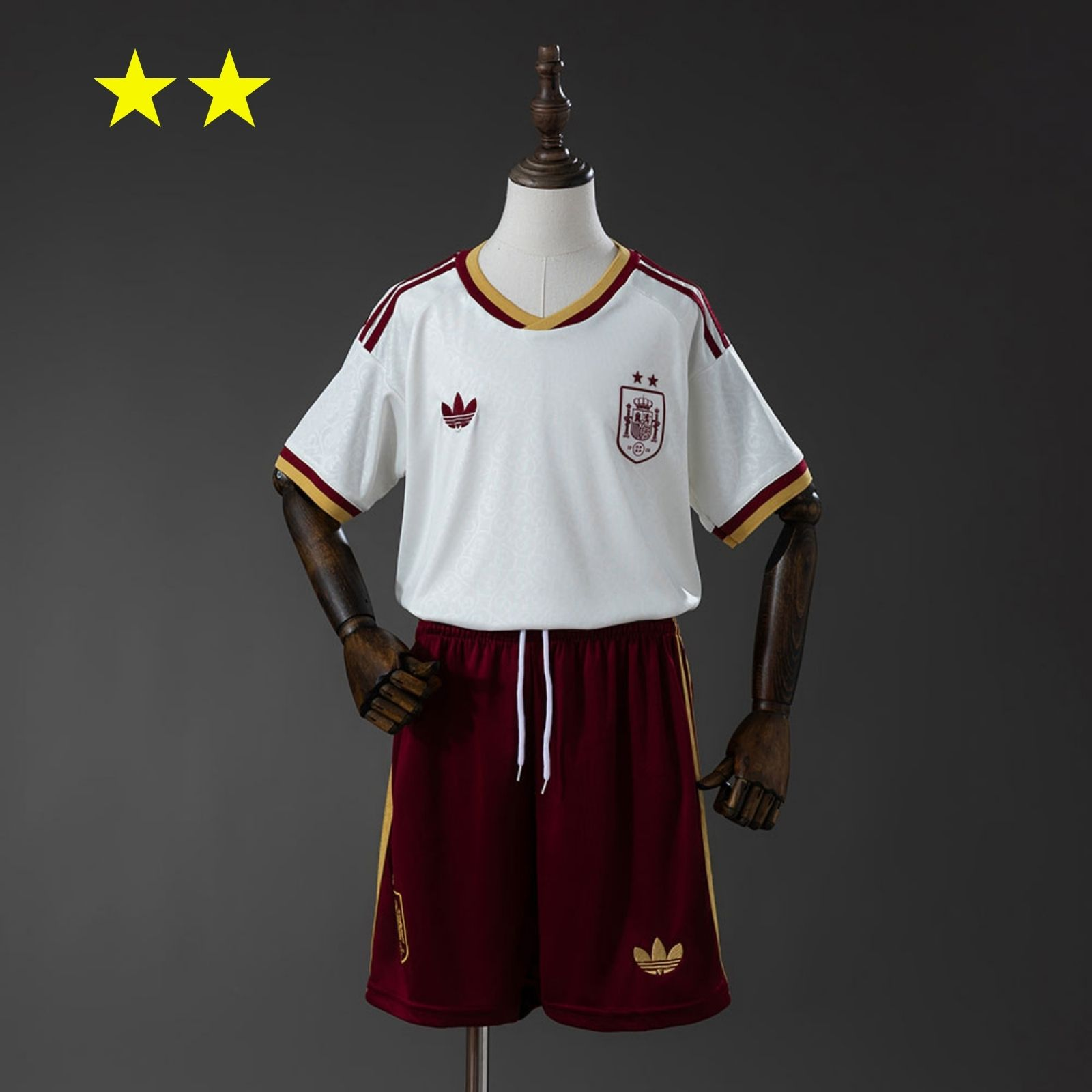 Spain 2026 Away 2-Star Champion Edition Kids Kit Jersey Size 16-28