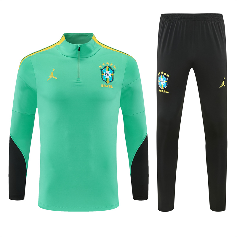 2026 Brazil training suit long sleeve kids size 10#-18#