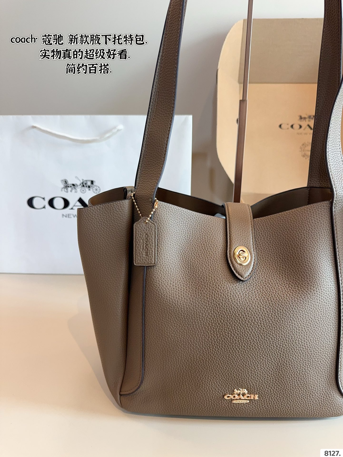 COACH new spring and summer tote bag