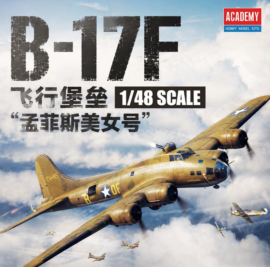 Academy 1/48 B-17F Flying Fortress Memphis Belle Plastic Model Kit 12378