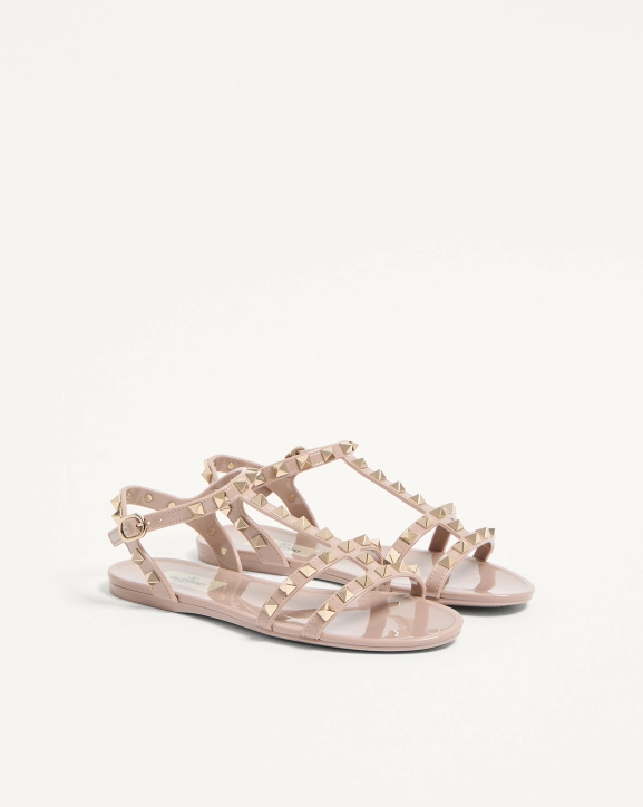 Valentino Rockstud Studded Flat Sandals