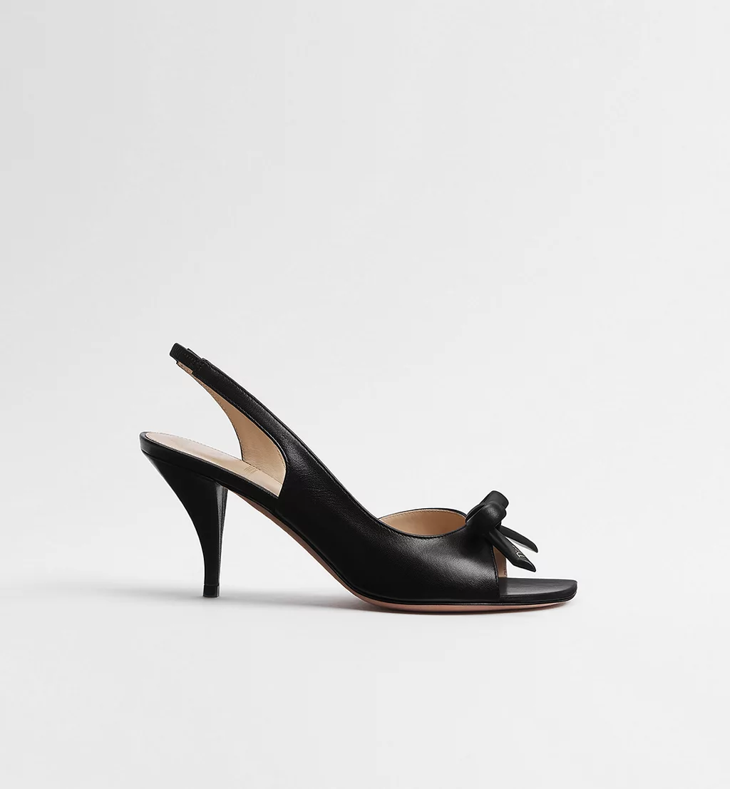 Dior Bow women's shoes, slingback sandals with heels