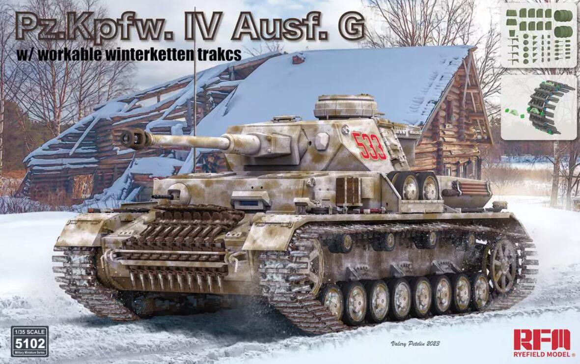 RYEFIELD 5102 1/35 PZ.KPFW.IV AUSF.G W/WORKAHLE WINTERKETTEN TRAKCS