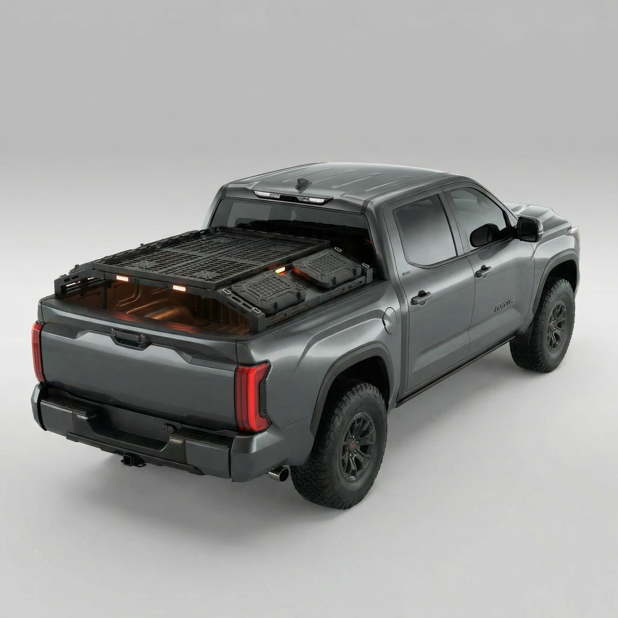 Toyota Tundra Truck Bed Cargo Toolbox-Pick up Organizers and Storage Luggage Racks System - JUSNDESIGN