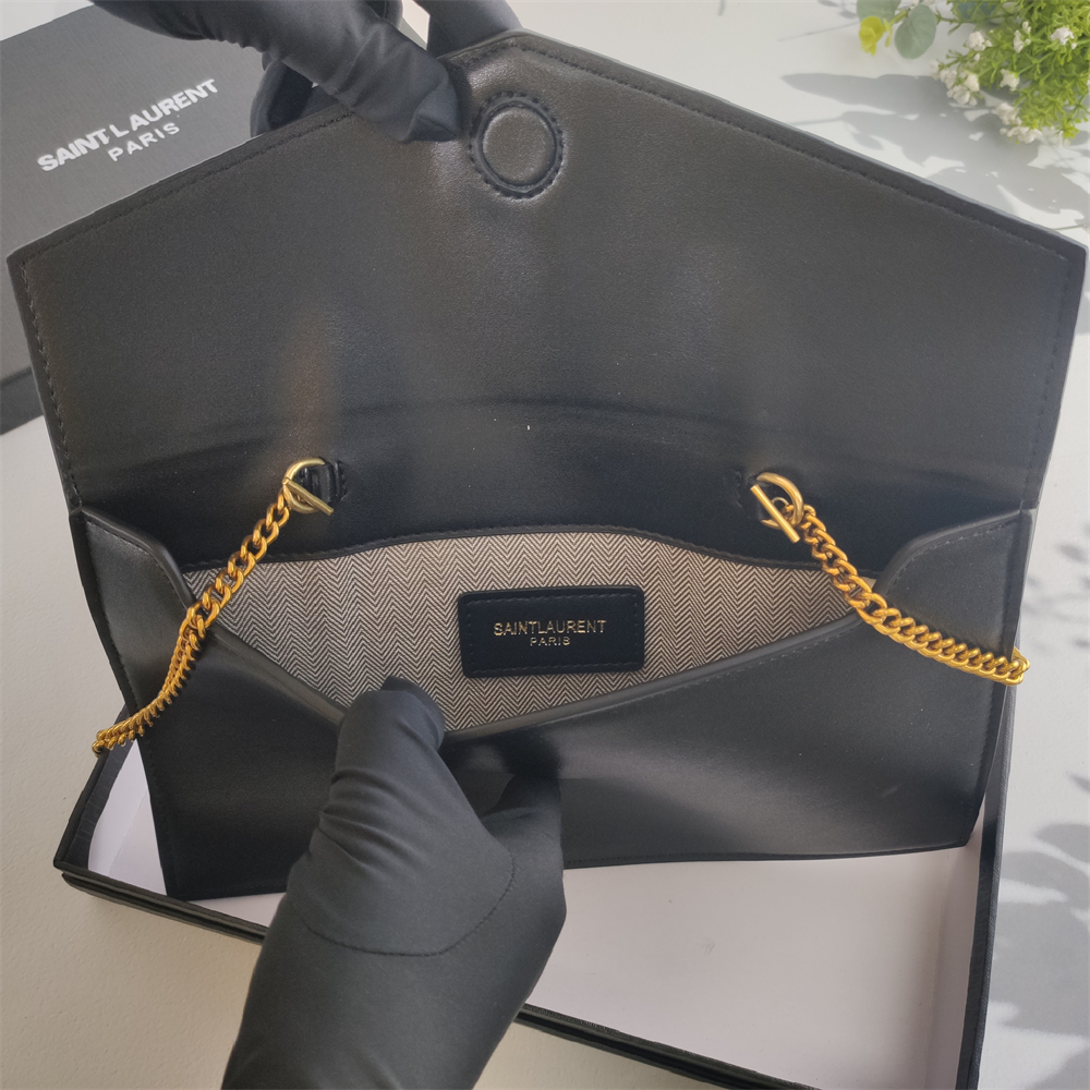 YSL Grain de Poudre Uptown Chain Wallet