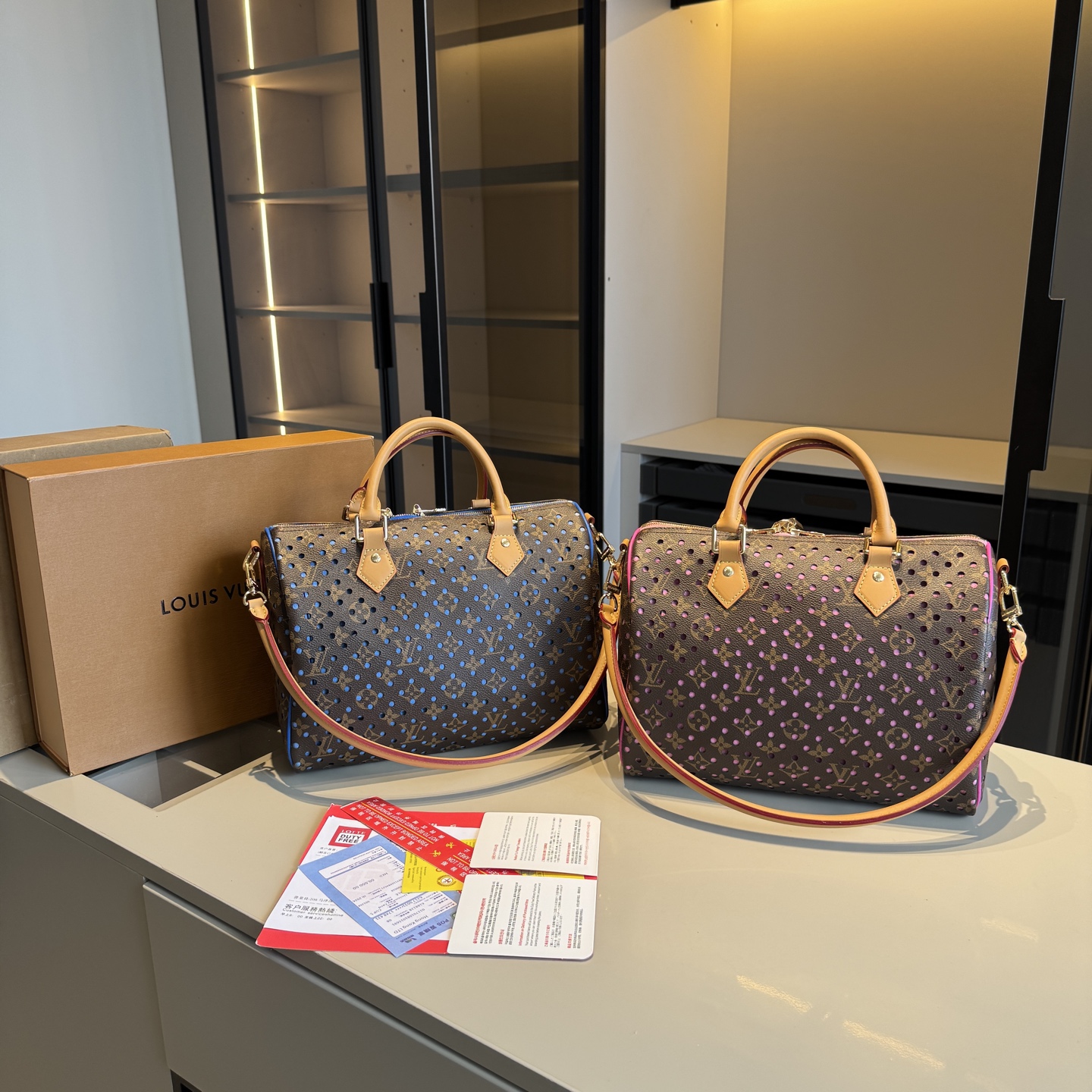 LV New Mesh Series Speedy30 Pillow Bag