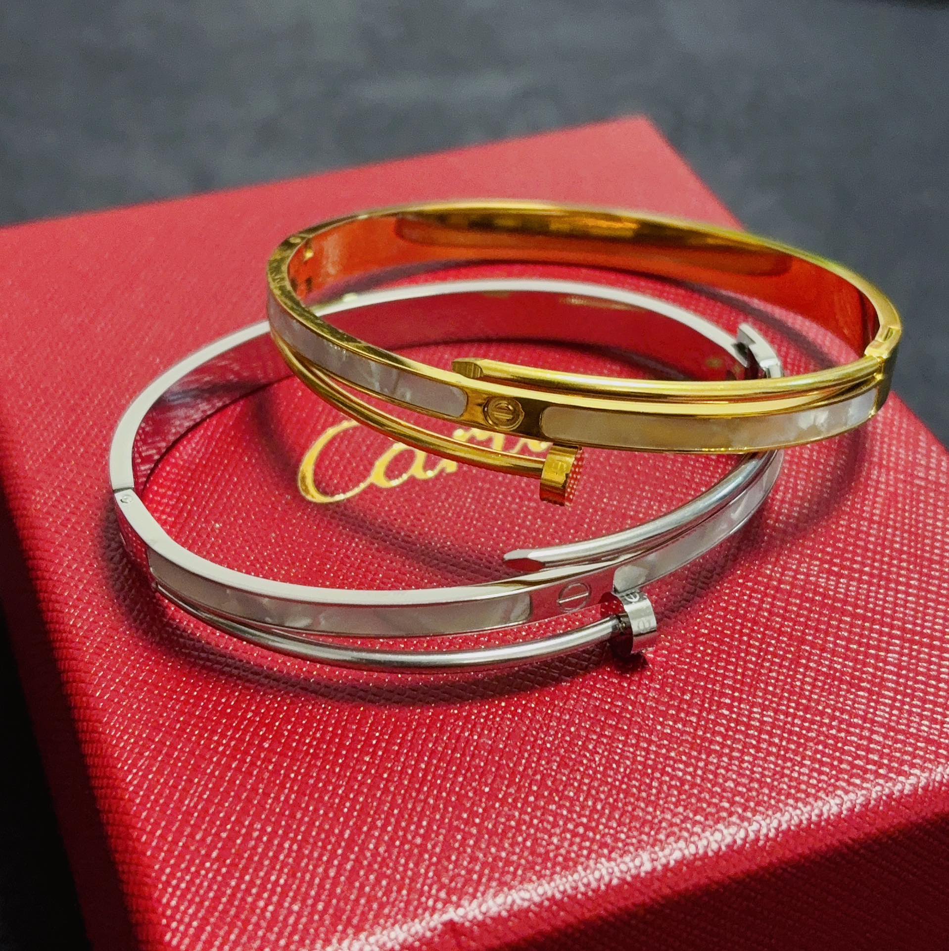 Cartier nail White Mother-of-Pearl bracelet