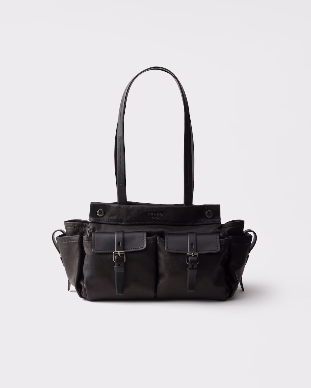 Prada Route Medium Leather Handbag