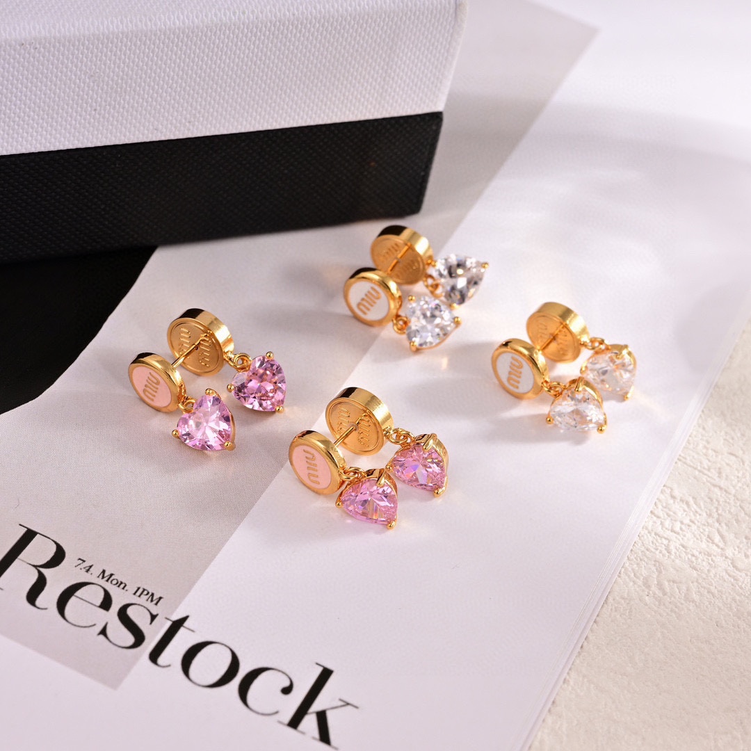 Miumiu letter earrings
