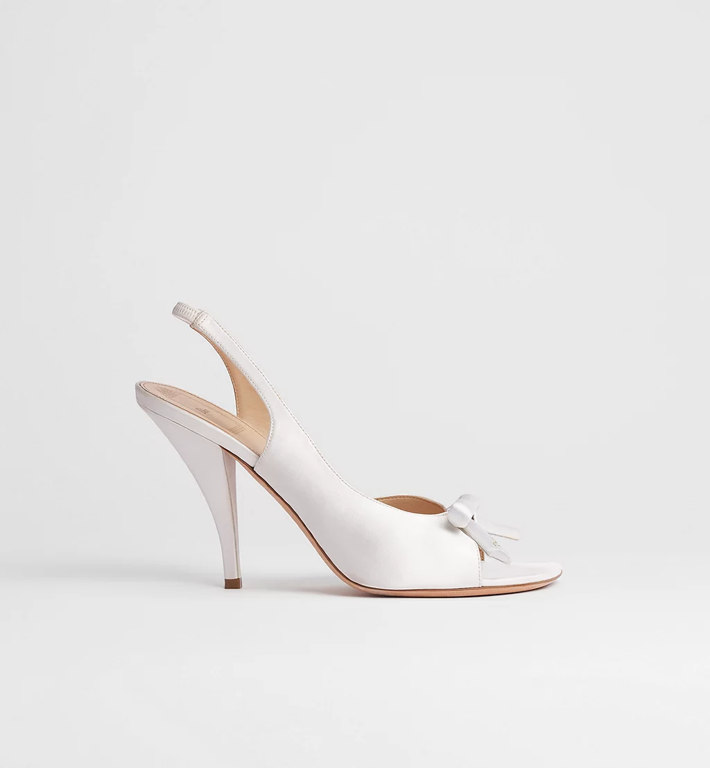 Dior Bow women's shoes, slingback sandals with heels