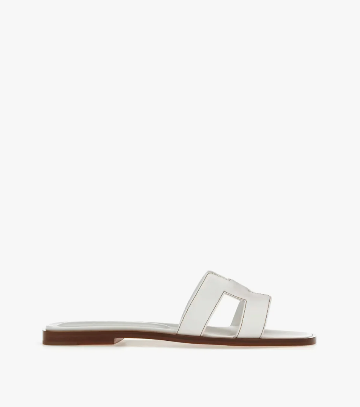 Oran Sandal Blanc Box Calfskin Leather