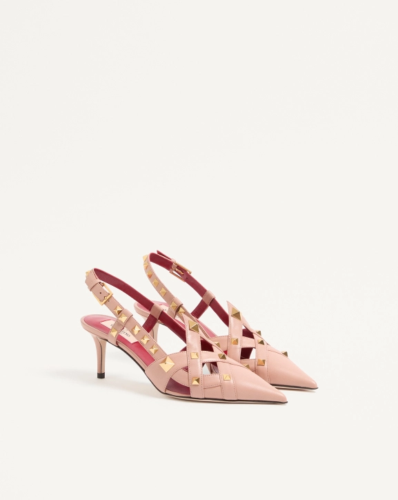 Valentino STUDDY shoes, back lace-up high heels (heel height 6.5 cm)