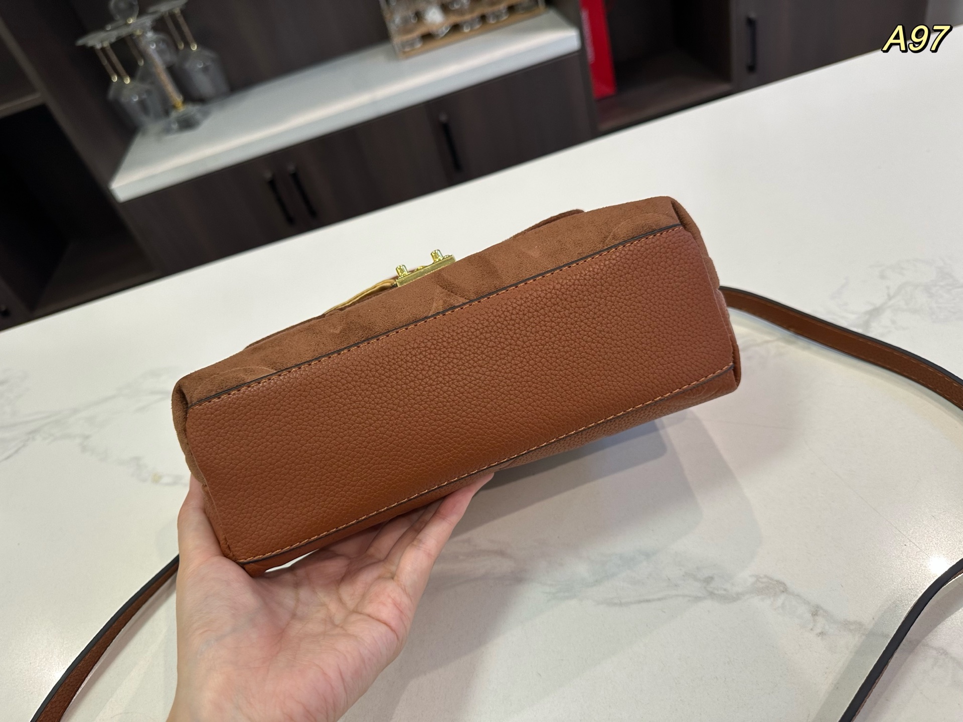 LV Madeleine BB suede handbag