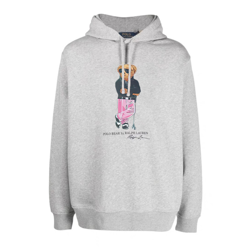24 year Polo Bear hooded Ralph Lauren bear pullover hooded fleece sweatshirt