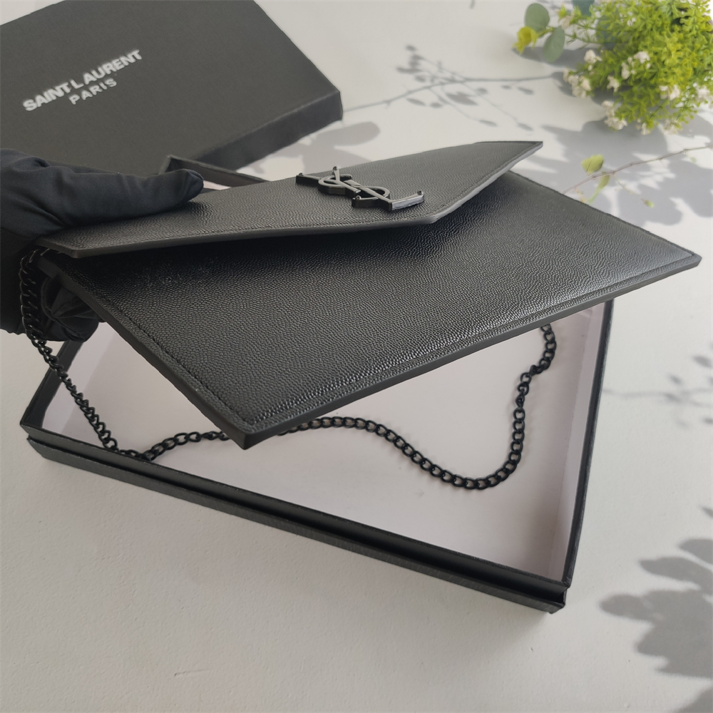 YSL Grain de Poudre Uptown Chain Wallet