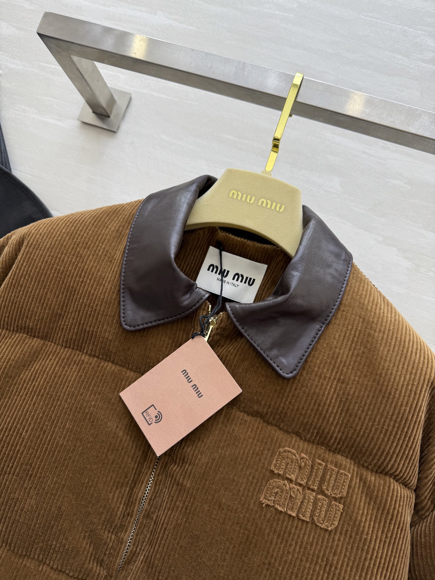 MIUMIU sheepskin collar down jacket
