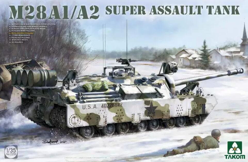Takom #2210 1/35 M28A1/A2 SUPER ASSAULT TANK