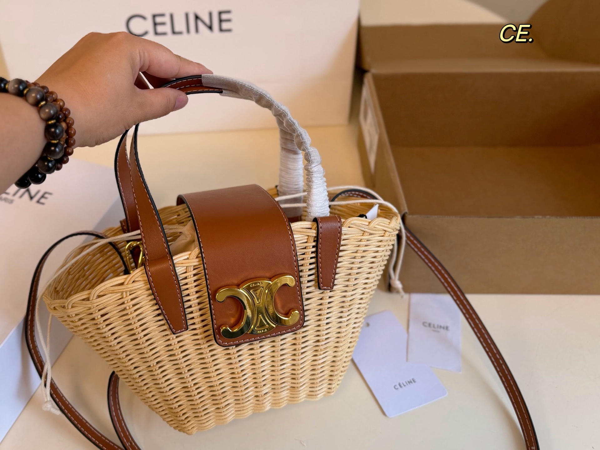Celine straw woven bags