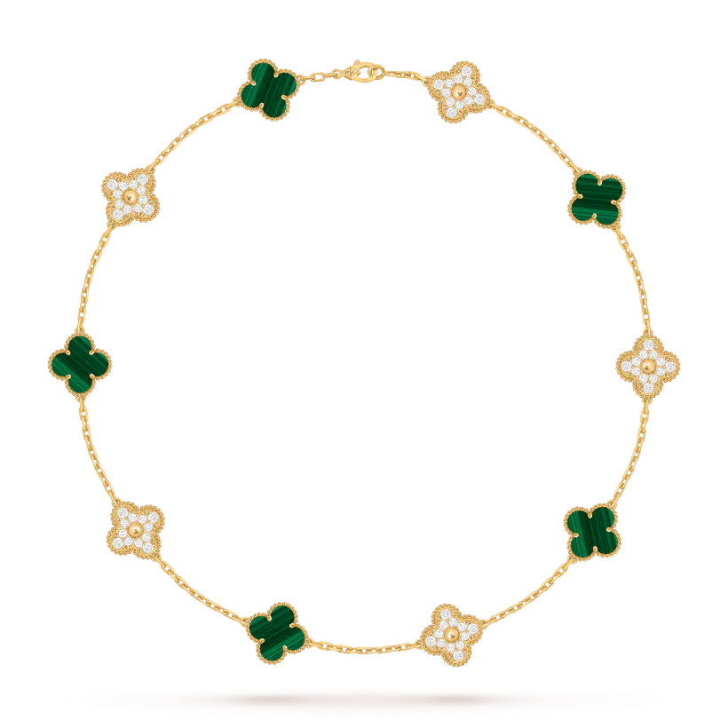 Van Cleef & Arpels Vintage Alhambra Necklace, featuring 10 four-leaf clover designs.