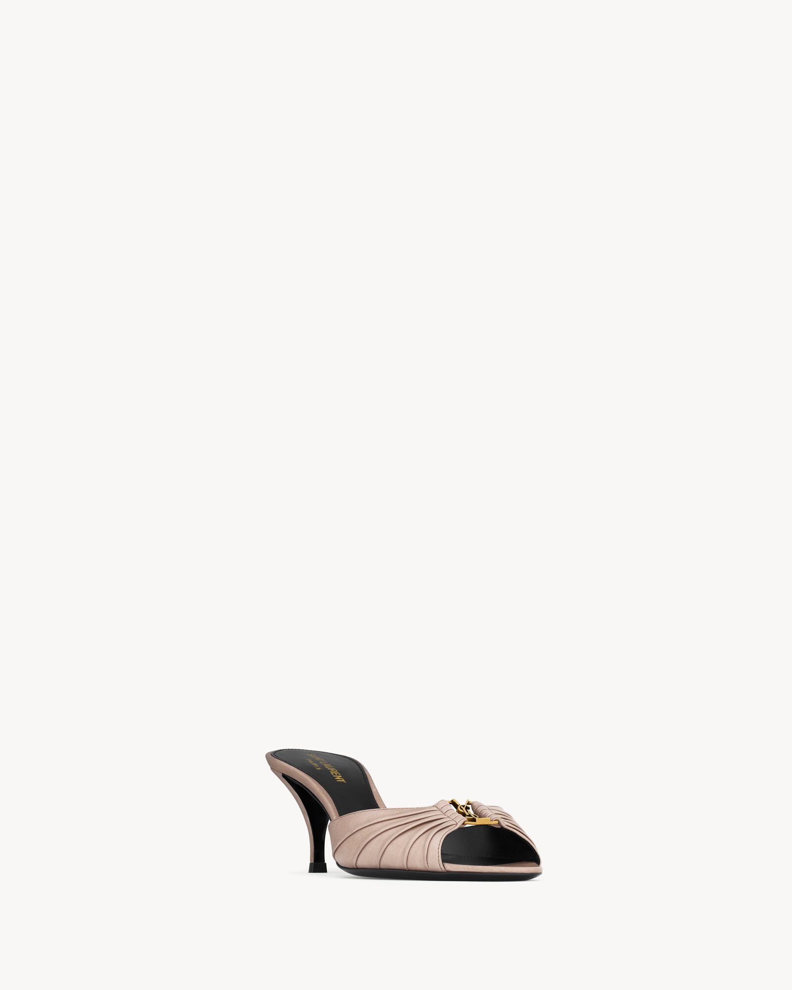 Saint Laurent BABYLONE Smooth Leather Mules