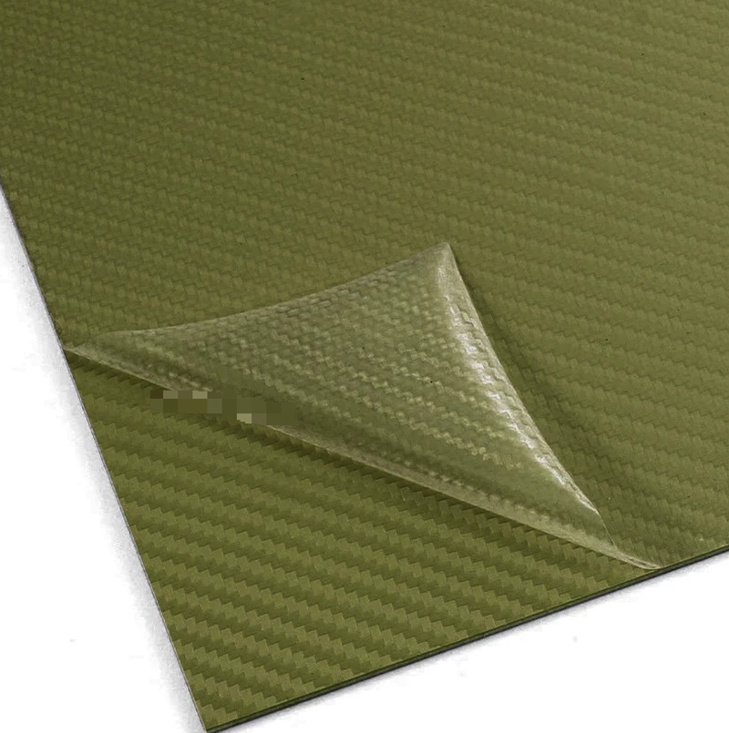 Kydex Sheet Carbon Fiber Pattern Dark Green Color EDC Diy Tool Thermoform Sheet