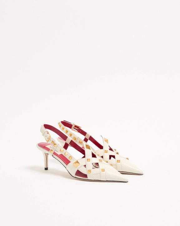 Valentino STUDDY shoes, back lace-up high heels (heel height 6.5 cm)