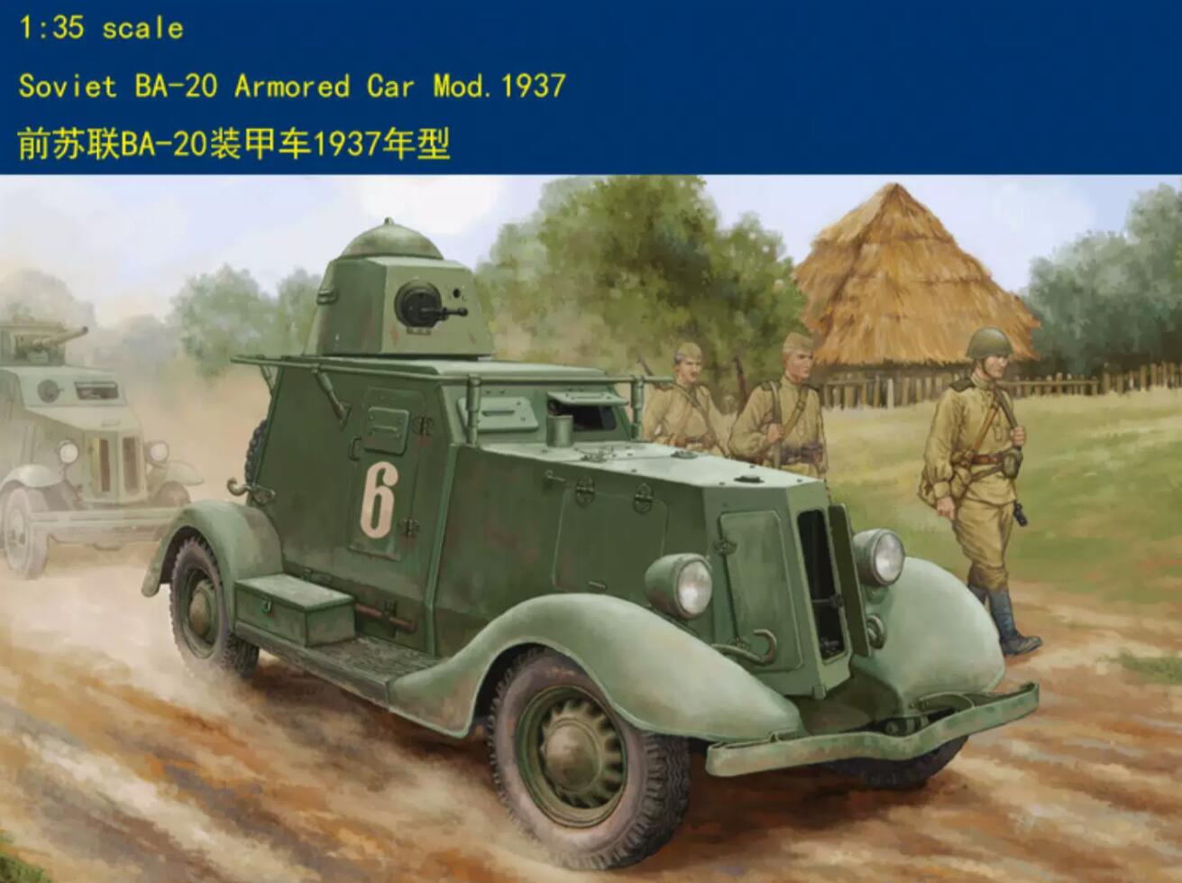 Hobbyboss 1/35 83882 Scale Soviet BA-20 Armored Car Mod.1937