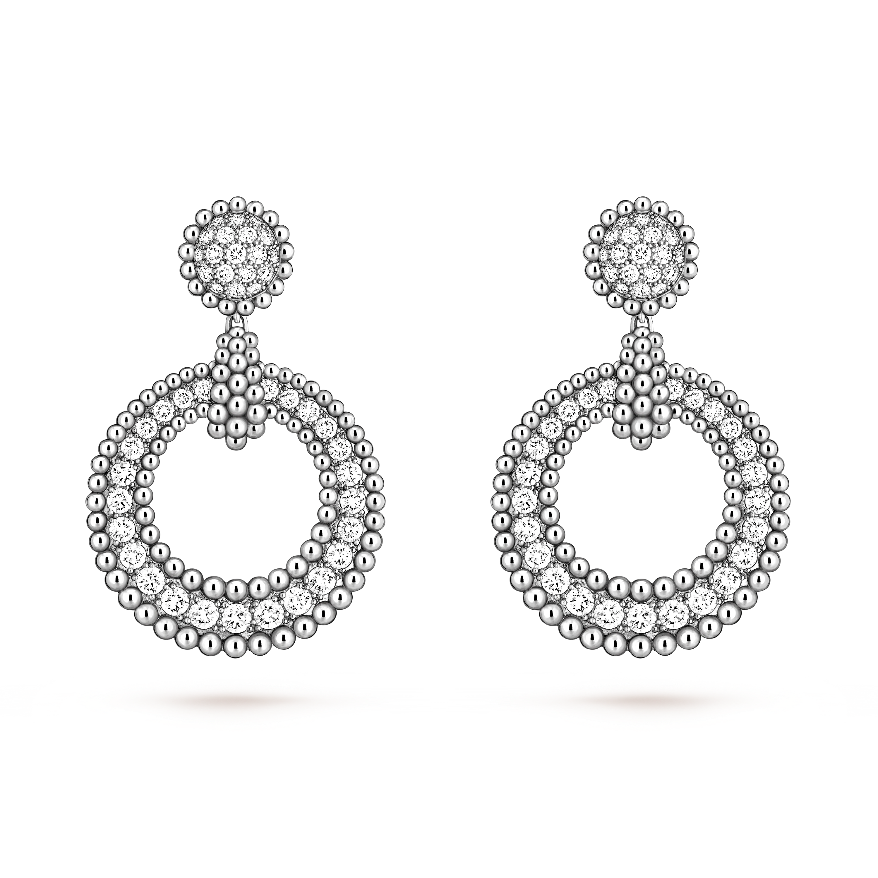 Van Cleef & Arpels Perlée diamonds earrings