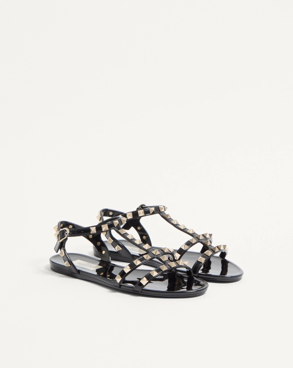 Valentino Rockstud Studded Flat Sandals