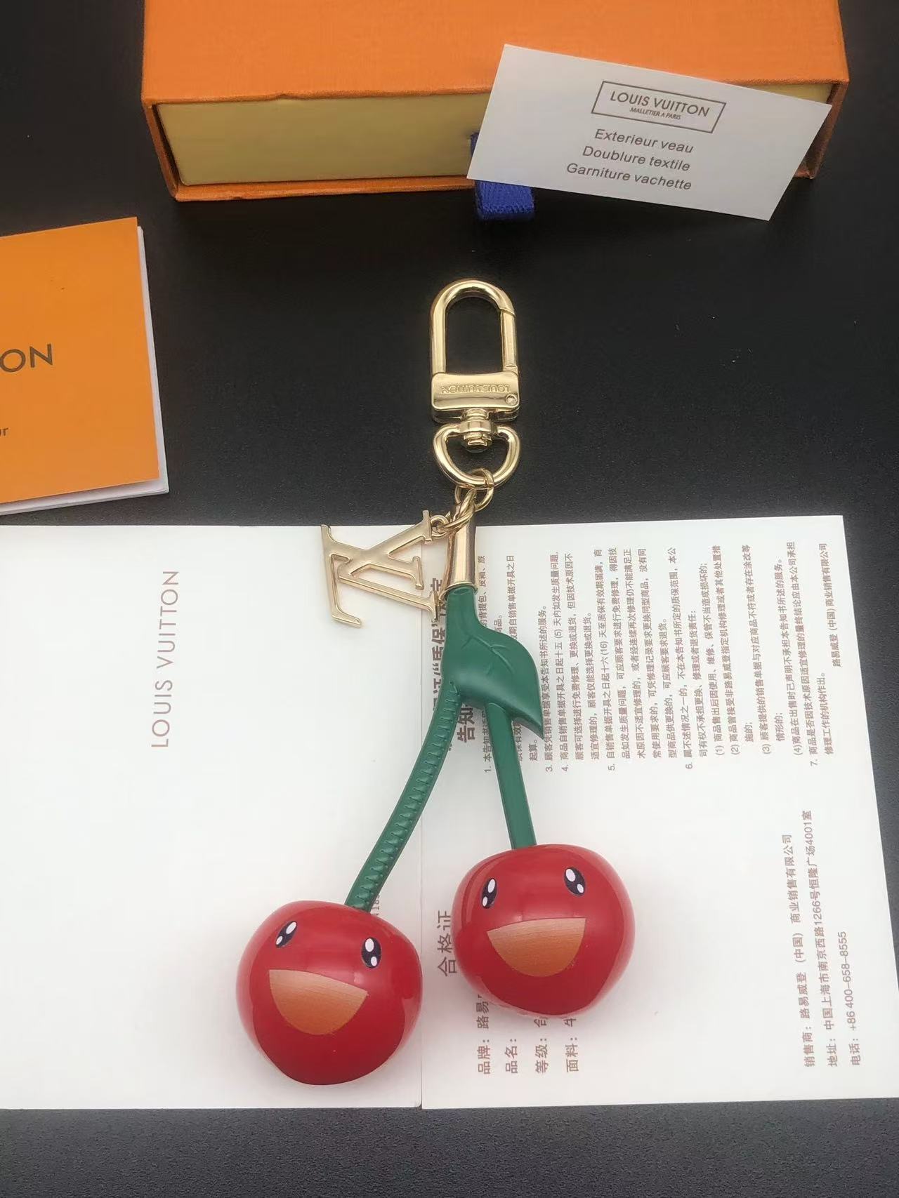 LV cherry bag pendant