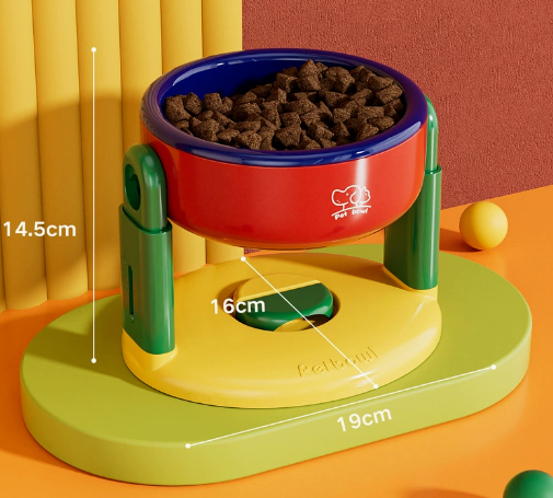 Suction cup pet bowl with adjustable height, suitable for cats and dogs