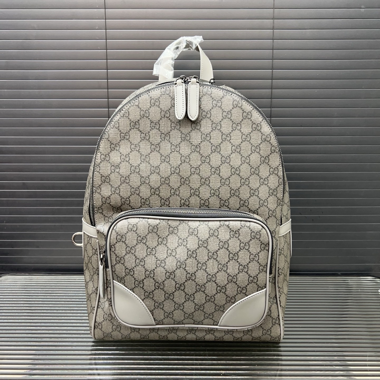 Gucci GG Emblem Logo denim backpack