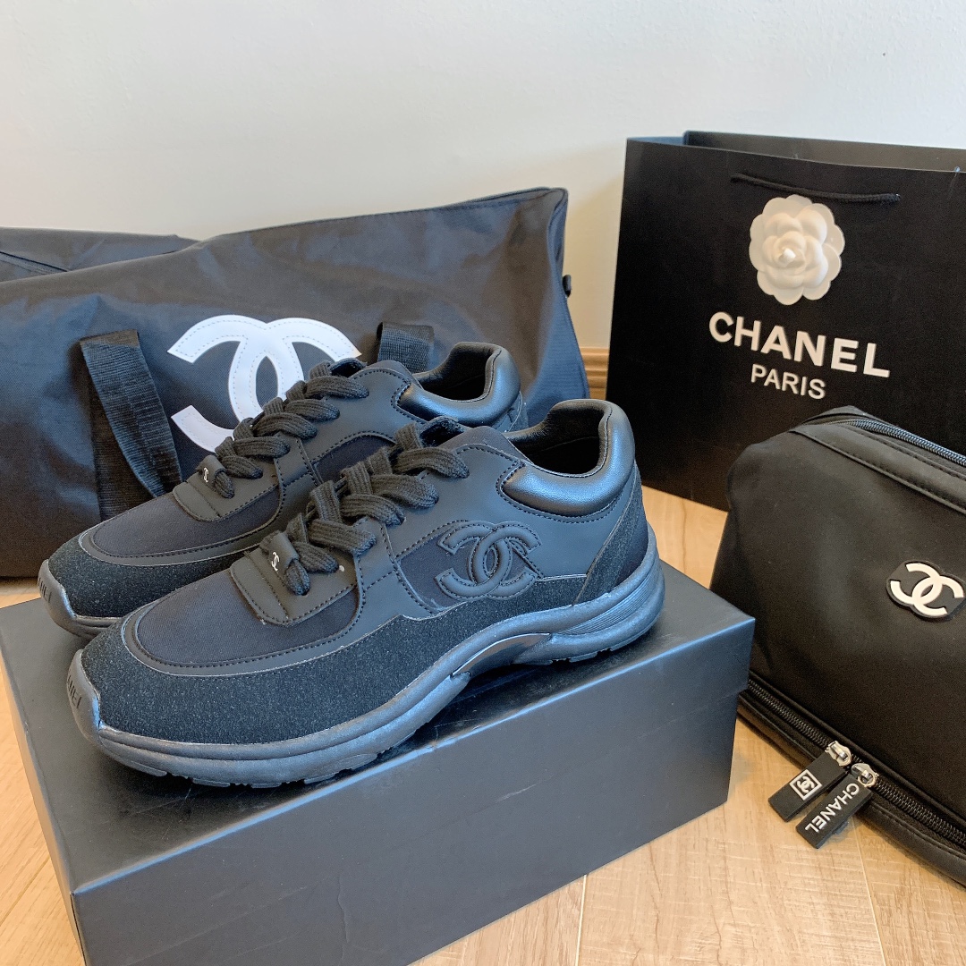 Chanel Sports shoes Golden match spring new candy color reflective