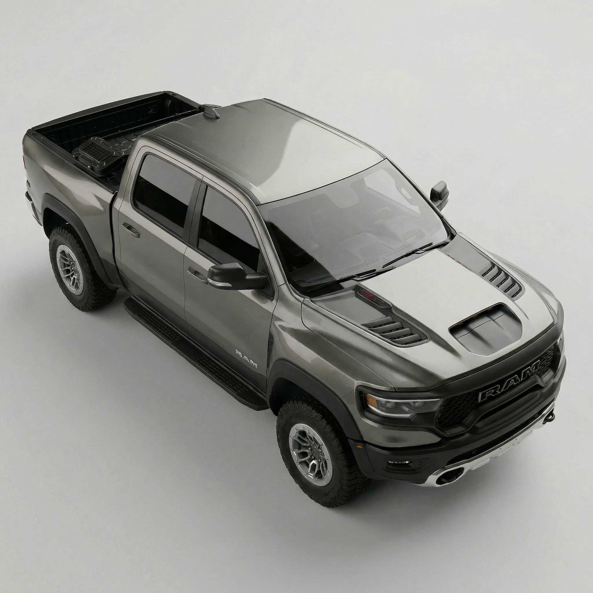RAM 1500 Truck Bed Cargo Storage Rack - Trunk light Tool Box Tray Basket Lights on Tonneau Cover - JUSNDESIGN