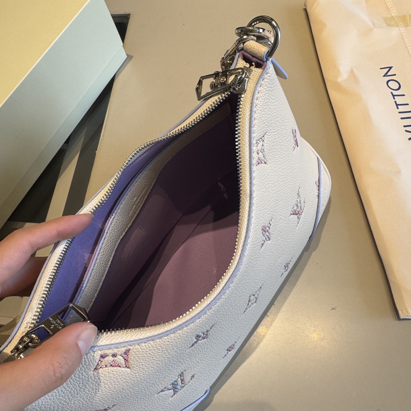 LV New Dreamy Purple Croissant Bag