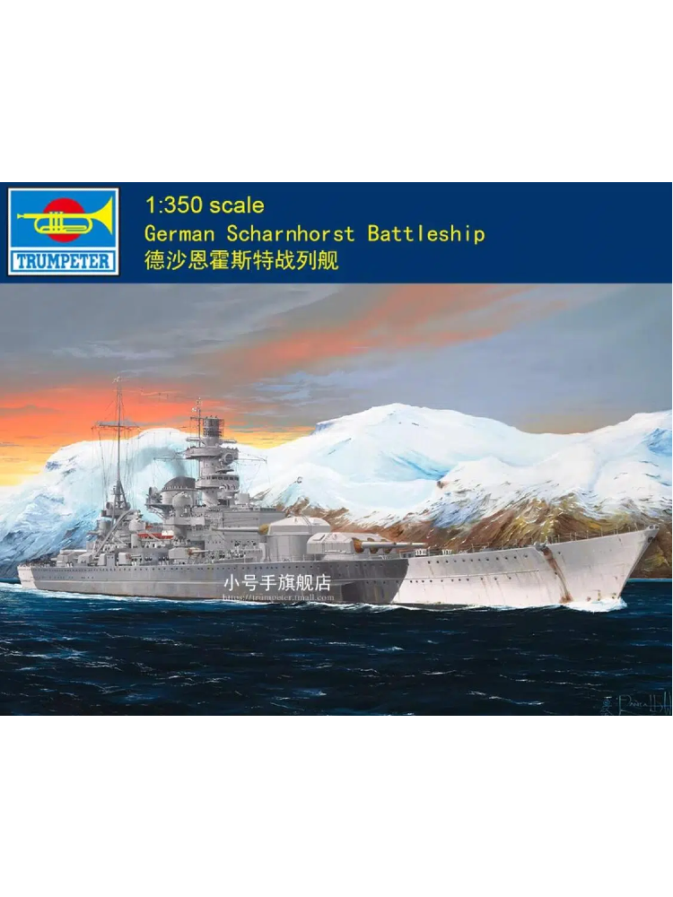 Trumpeter 05361 1/350 Scale German Scharnhorst Battleship Assembly Model Kit