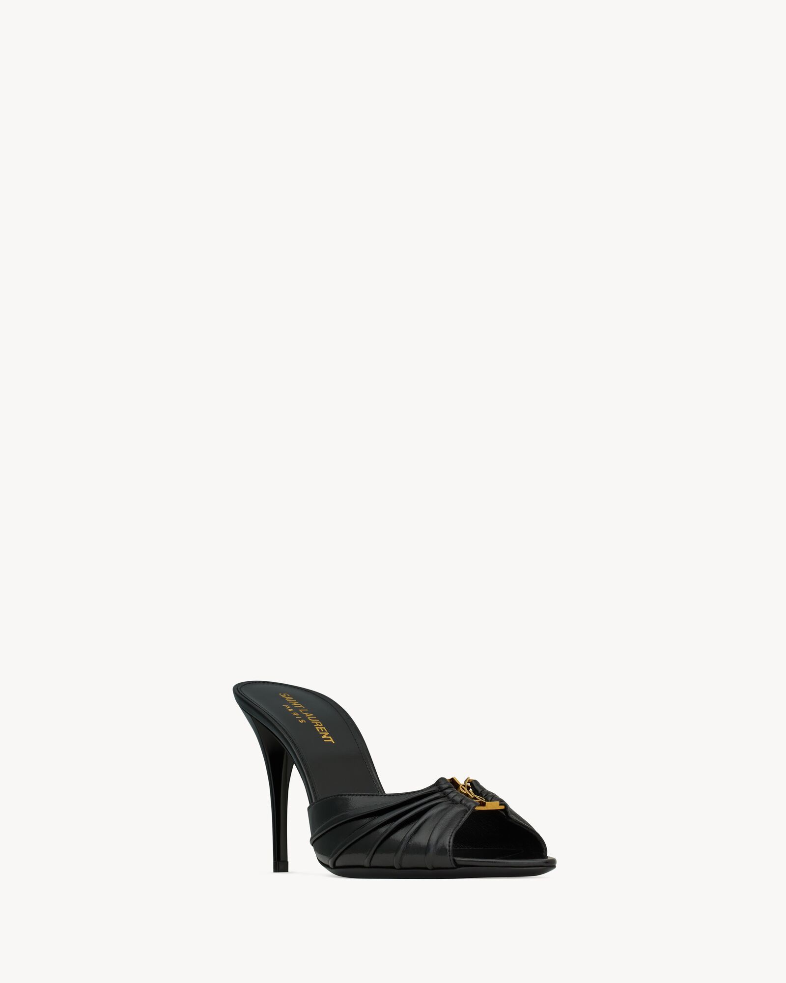 Saint Laurent BABYLONE Smooth Leather Mules