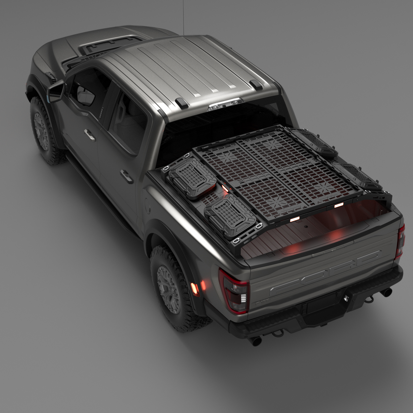 Ford Ranger Raptor Storage Box Ford F-150/Ranger Premium Bed Organizer with Light | JUSN
