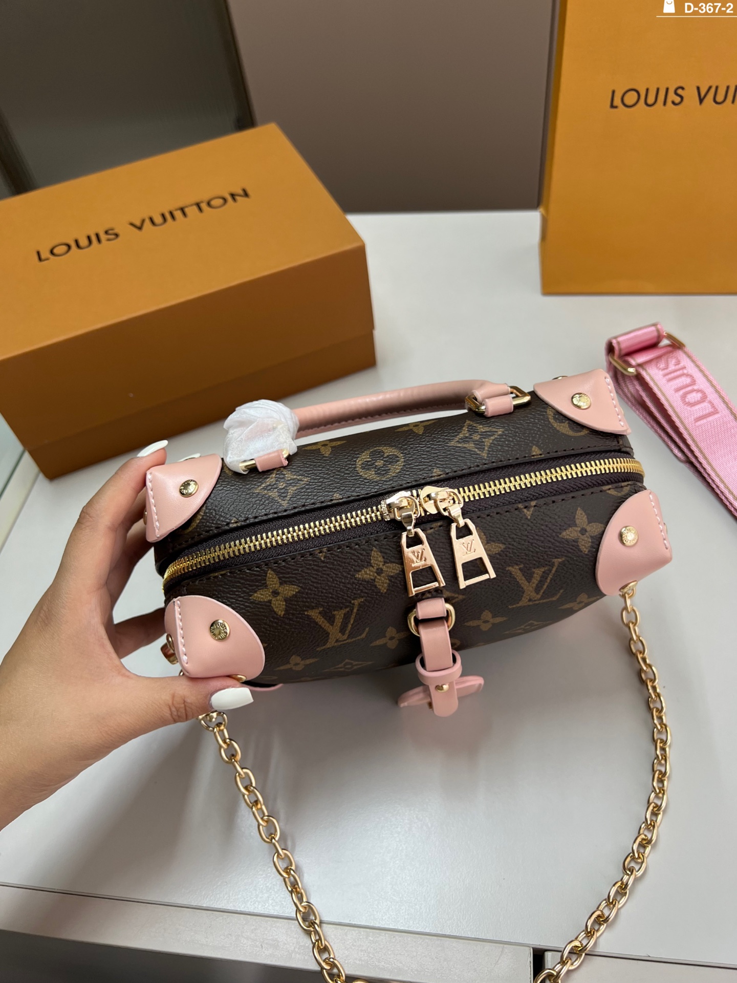 LV soft box handbag