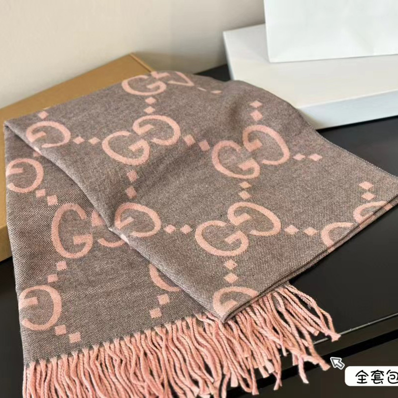 Gucci Cashmere Scarf Unisex Warm Shawl Wrap Scarf