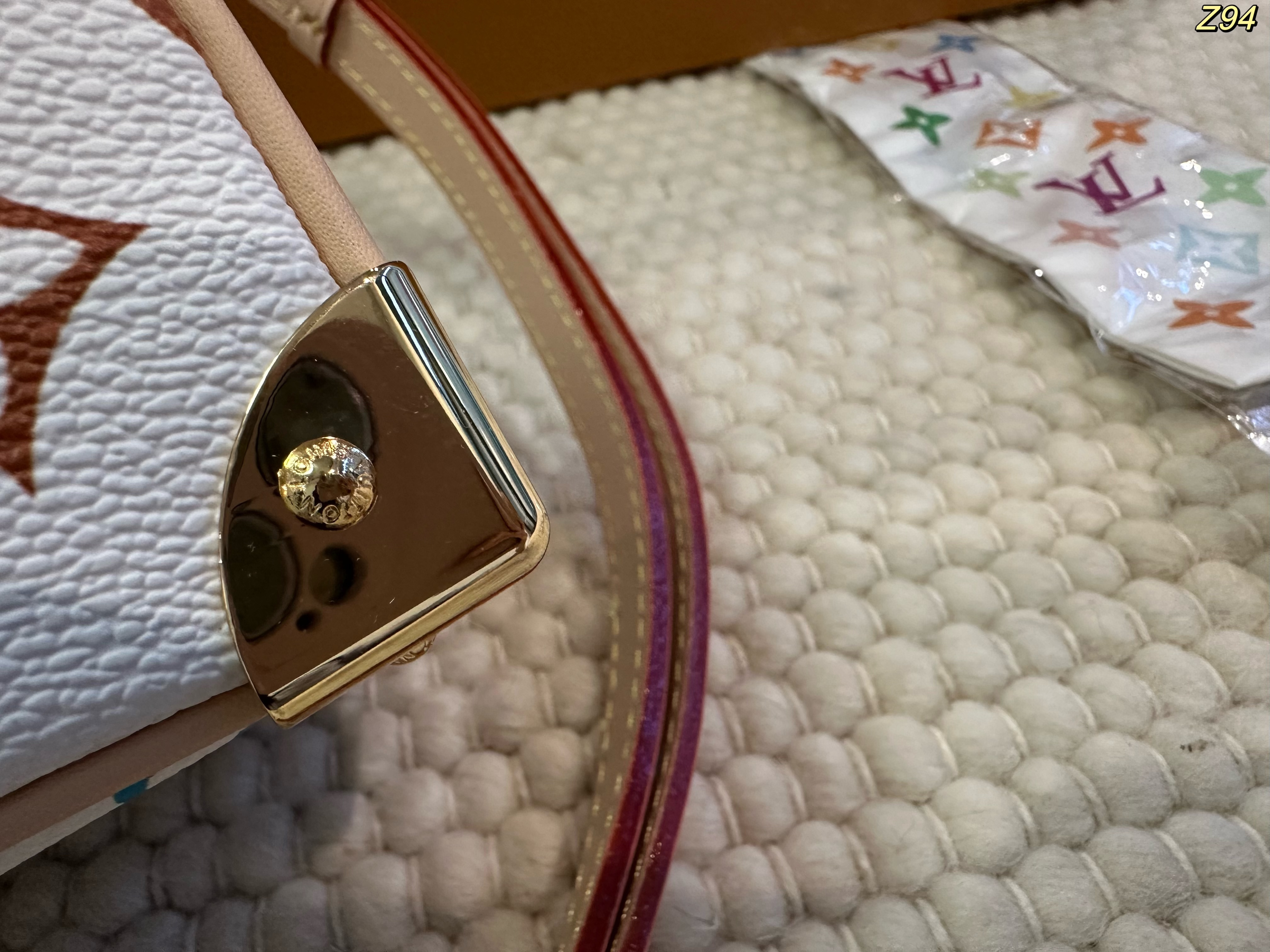 LV Murakami White Tricolor Bowling Bag