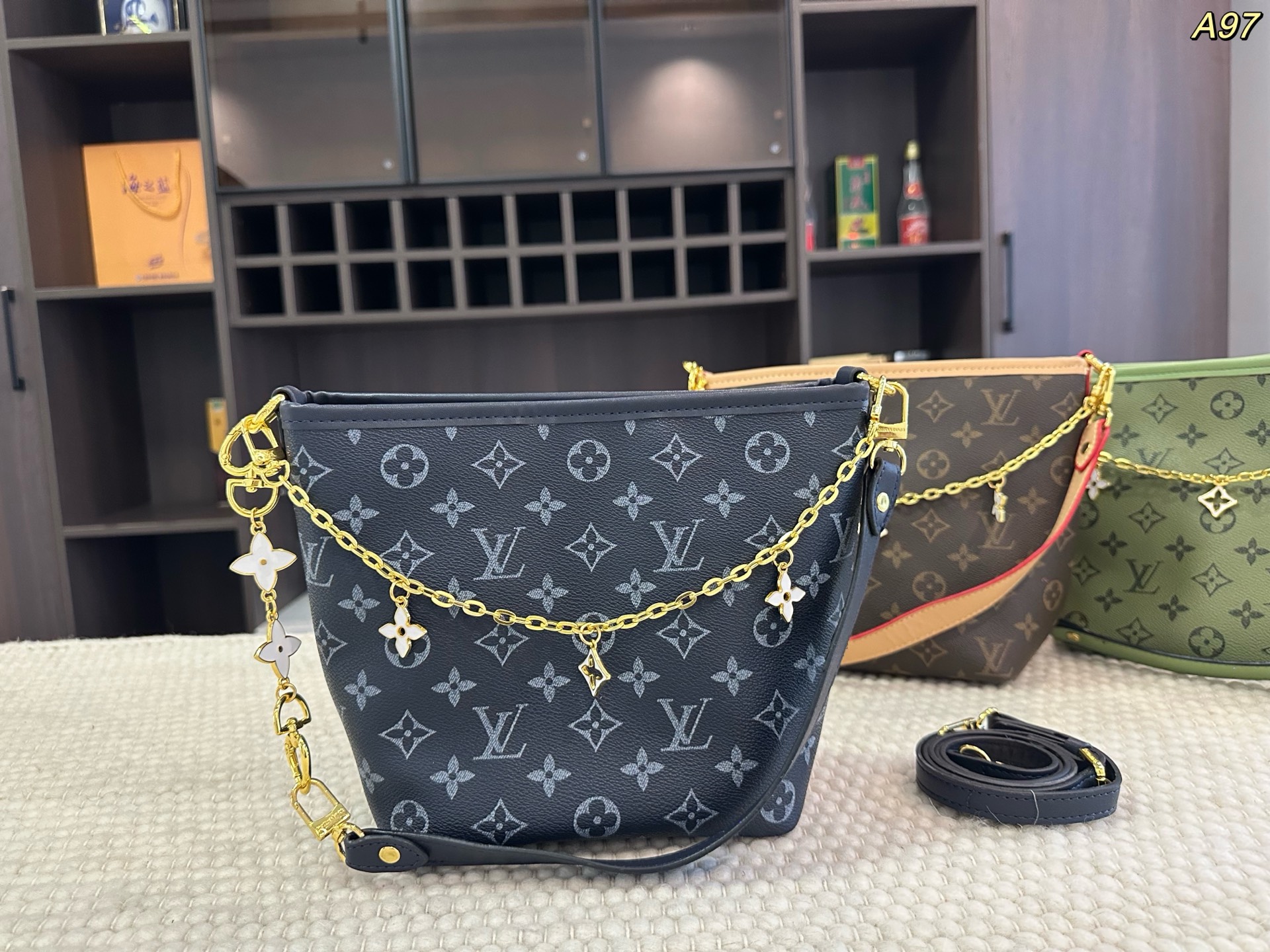 LV monogram bucket bag