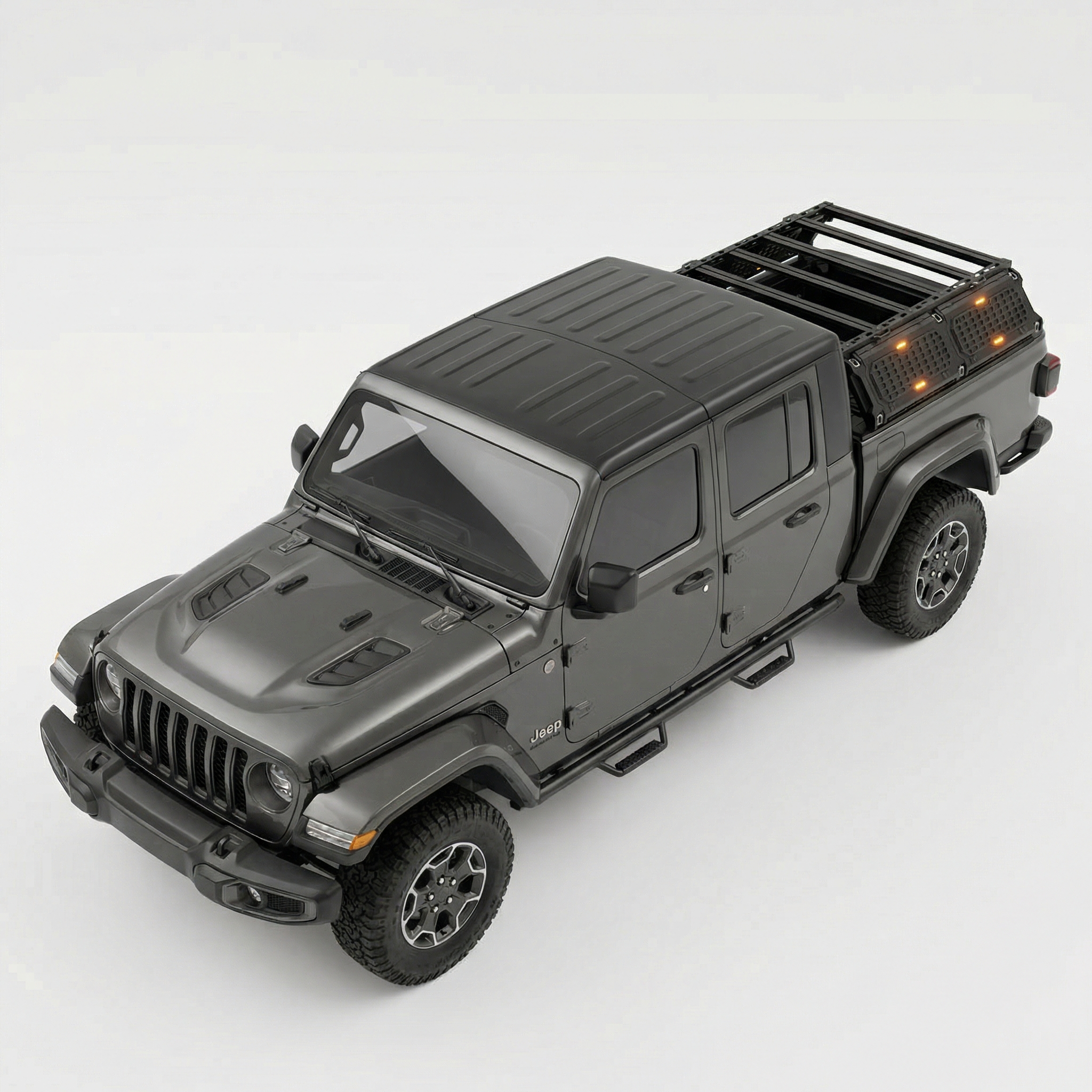 Truck Bed Organizer Rack W/Light for Jeep Wrangler Gladiator JT Storage Box Bin Carrier Cargo System - JUSNDESIGN