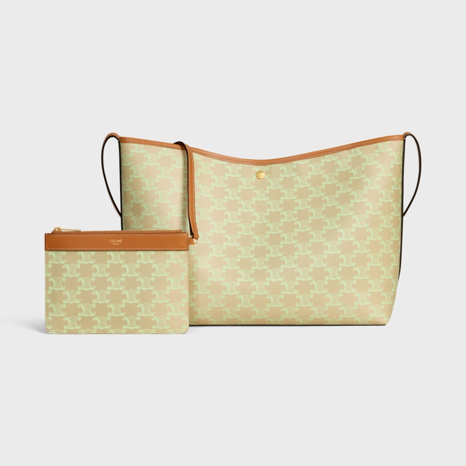 Celine bags SOFT SHOPPER logo print handbag