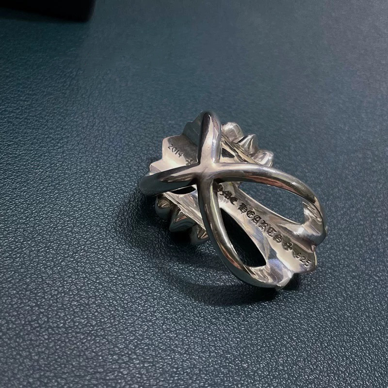 INFINITY CROSS RING WITH DIAMONDS