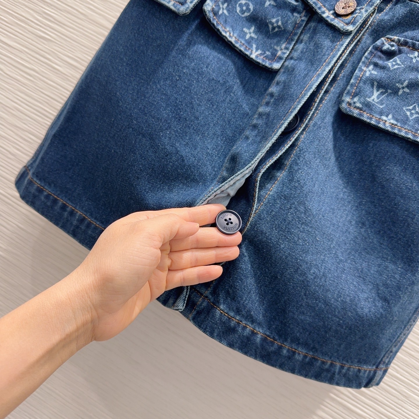 LV Denim Skirt