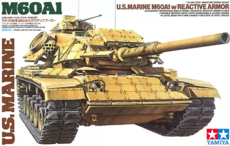 Tamiya 35157 1/35 Model Kit U.S Marine M60A1 Main Battle Tank w/Reactive Armor