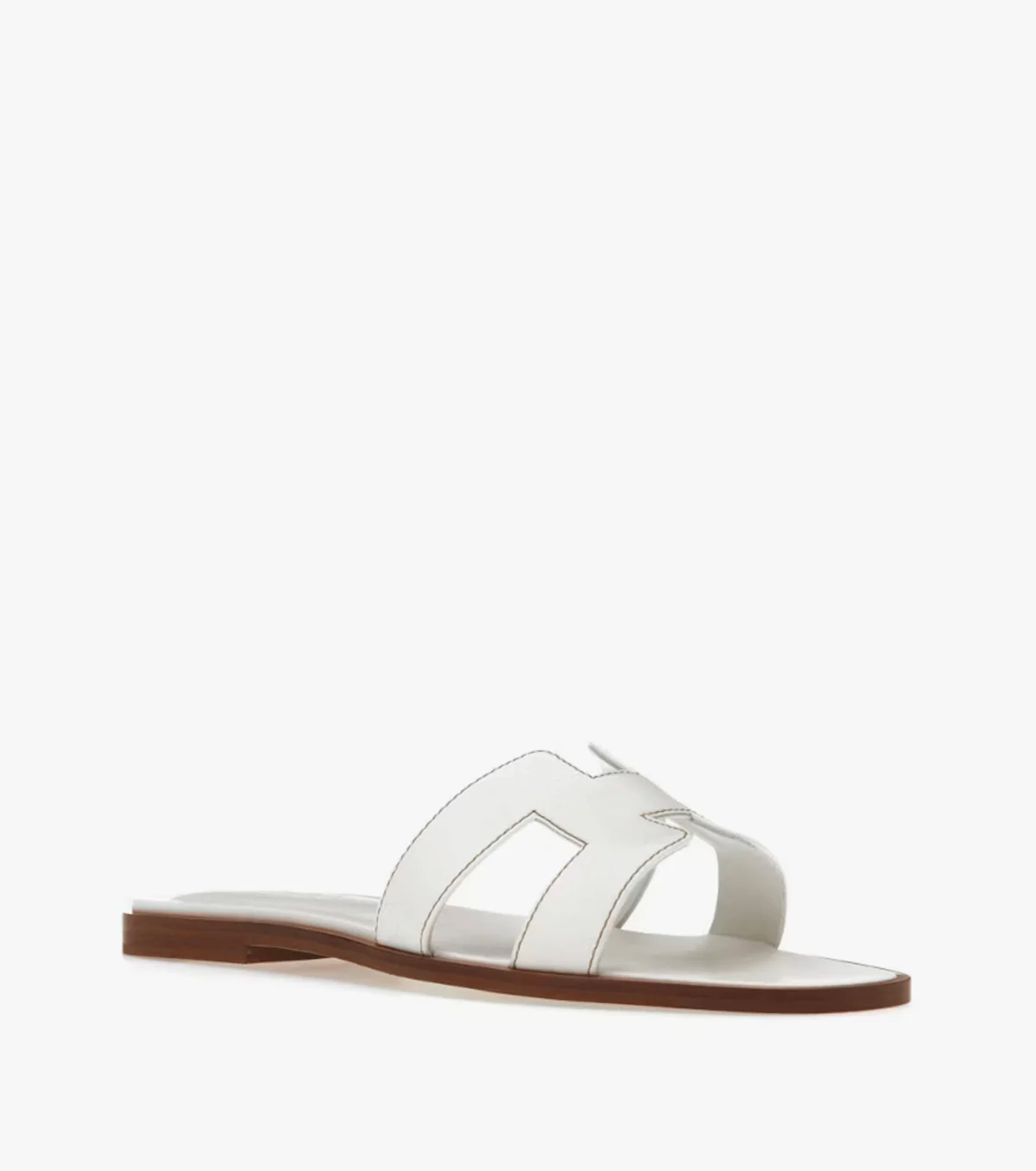 Oran Sandal Blanc Box Calfskin Leather