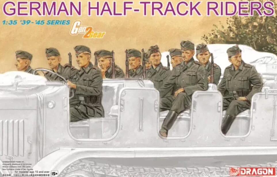 Dragon 6671 1/35 German Half-Track Riders Military Resin Assembly Model kit